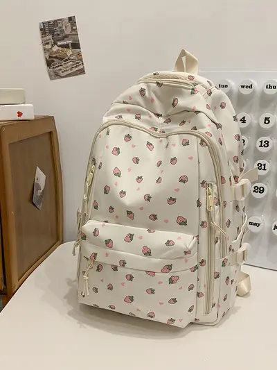 Women's Floral Backpack, Large Capacity, for Middle and Primary School Students - 10