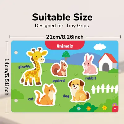 Quiet Book Busy Book, Multi-Theme Children's Activity Book - 4