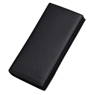 Men's Genuine Leather Long Wallet, Large Capacity, Multi-Card Slots, Top-Grain Cowhide - 5