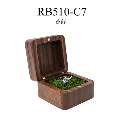 Wooden jewelry box small portable travel ring earring necklace mini jewelry storage box - 13