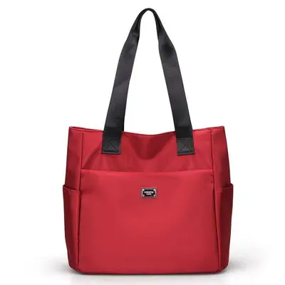 Oxford Cloth Lightweight Tote Crossbody Bag, Extra Large, Model 4014 - 4