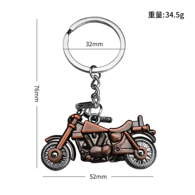 Motorcycle Helmet Metal Keychain Set, Simulated Airbag Safety Helmet - 9