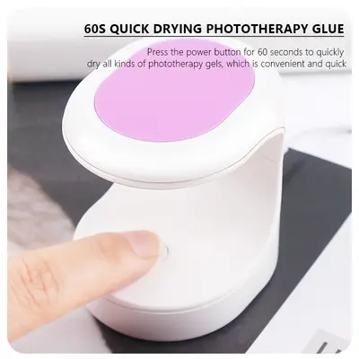 Mini tek parmak taşınabilir tırnak fototerapi makinesi tırnak salonu oje jel giyilebilir tırnak kürleme jeli çabuk kuruyan pişirme lambası