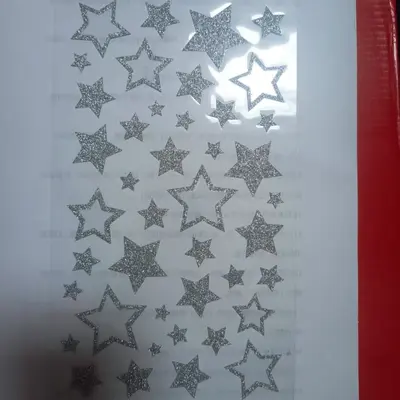 Gold Glitter Powder Five-Pointed Star Phone Stickers for Children, Waterproof