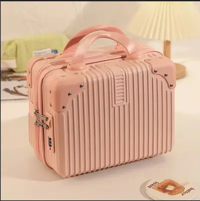 Portable Mini Suitcase with Combination Lock, Cosmetic Bag, Carry-On Size - 8
