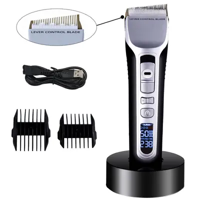 Electric Hair Clipper for Home and Salon Use with Angled Head