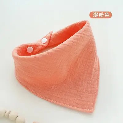 Plain Gauze Triangle Bib for Babies, Anti-Spit-Up - 7