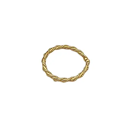 Gold egg-shaped gemstone stackable ring for women - 5