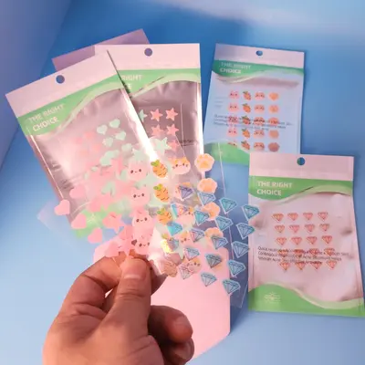 Yıldız desen hidrokolloid sivilce yaması