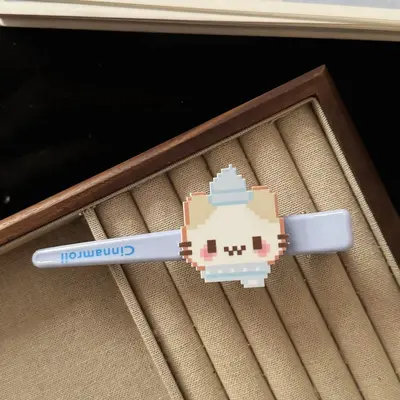 Frühlings-Neukollektion Creme-Blau Emoji-Katze große Entenschnabel-Haarspange Niedliche Vielseitige Pony-Haarklammer Haarschmuck