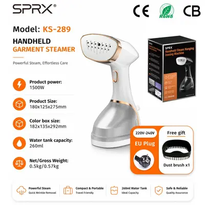 SPRX buhar ütüsü, katlanabilir, taşınabilir, El tipi ütü - 9