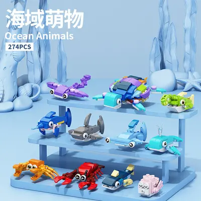 Tall Building Blocks, Insect and Dinosaur Theme, Educational Set for Kids - 9