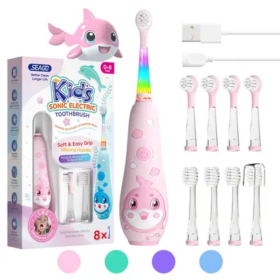 Seago Children's Electric Toothbrush, Soft Bristles - 7