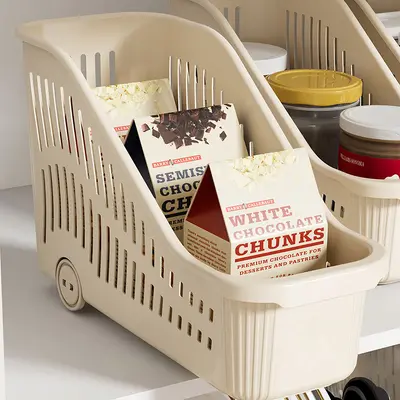 Wheeled Kitchen Storage Cabinet Large Capacity - 4