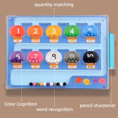 CE EN71 Certified Maze Magnetic Beads, 6-Color Matching Educational Toy