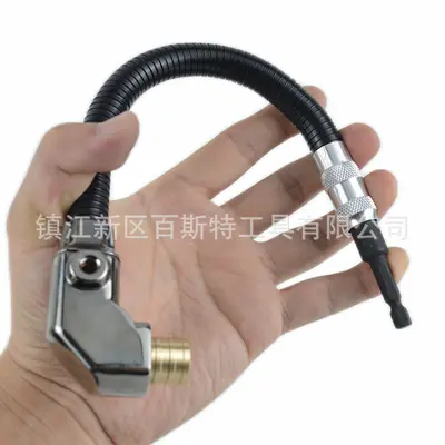300mm Flexible Shaft Right Angle Screwdriver Adapter, 1/4" Quick-Release