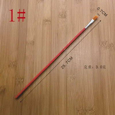 源头现货1-12号红杆尼龙毛油画笔红杆尼龙6支套12支套油画笔套装 - 7