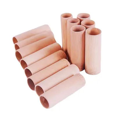 Bamboo jar boiled for cupping therapy and health protection, purple bamboo natural bamboo tube, disposable unpainted charred bamboo jar.