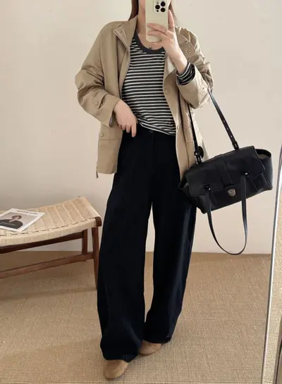 Women's Drape Wide-Leg Trousers, Thin Spring Casual Style - 9
