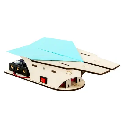 Aircraft Carrier Paper Airplane Launcher Educational Science Experiment Toy for Kids - 6