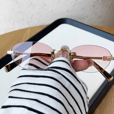 Frameless Sunglasses for Women, Korean Style, Old Money Look - 6