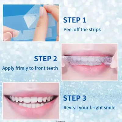 6% HP Teeth Whitening Strips, No Residue, Dot-Matrix Pattern - 4