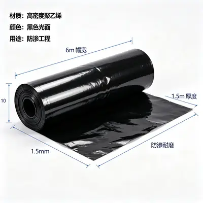 1 mm HDPE-Geomembran für Biogasbehälter und Deponien
