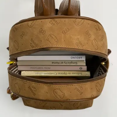 Women's Retro Print Backpack, Large Capacity, School and Commute - 2
