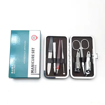 Manicure set, 7-piece, leather case, model 7303 - 3