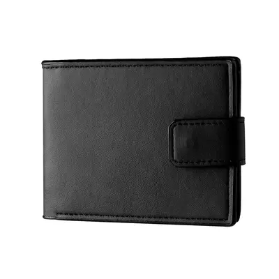 Men's Short Bifold Wallet, Retro Snap Closure Leather Coin Purse - 6