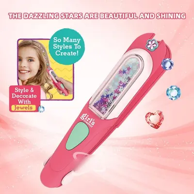 Girls' Jewelry Making Set, DIY Rhinestone Kit with Bead Machine