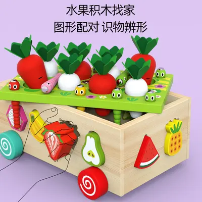 Wooden Shape Matching Farm Educational Toy for Ages 1-3