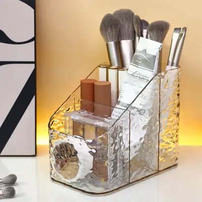 Cosmetic storage box acrylic transparent desktop - 4