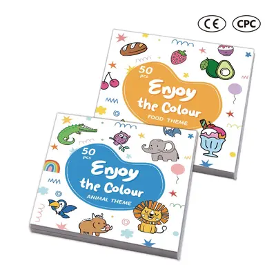 Children's Coloring Book 50 Pages, Portable Mini Cartoon Animals - 9