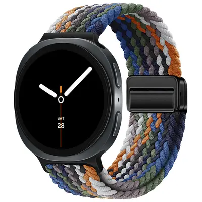 Nylon Woven Loop Strap with Magnetic Clasp for Samsung Watch8 - 10