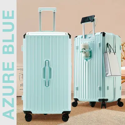 Aluminum Frame Large Suitcase, Combination Lock, Silent Universal Wheels - 11