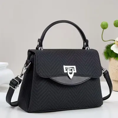 Women's Korean-Style Large Shoulder Bag, Autumn Winter - 12