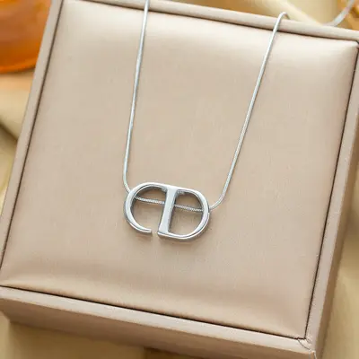 Cross-border Hot Sale Elegant and Personalized Women's Pure Titanium Steel Necklace with Electrolysis 18K Gold Clavicle Chain Necklace Jewelry Fadeless - 10