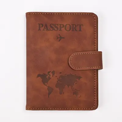 PU RFID pasaport cüzdanı, manyetik kapaklı seyahat çantası - 9