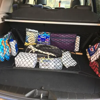 Universelle Gepäcknetz-Tasche, Heckkiste Netzabdeckung, Auto-Kofferraum-Netz, Lagernetz, elastisches flaches Netz-Lagerung.