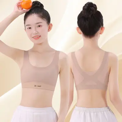 Girls' Sports Bra for Developing Age, Seamless, Ages 11 and Up - 8