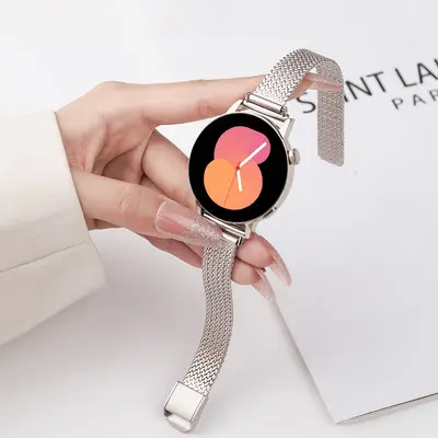 Wheat Ear Buckle Strap for Samsung Watch6, Steel Band for Watch4 Pro and Huawei GT4/5 - 10
