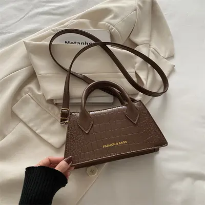 Women's Small Square Bag, Minimalist Design with Shoulder and Crossbody Strap - 9