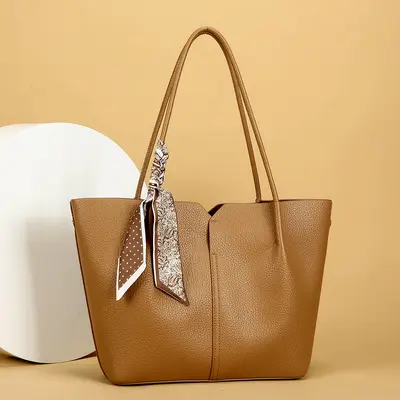 Kore Tarzı Tote Çanta, Kadın Tek Omuz ve Çapraz Askılı - 8