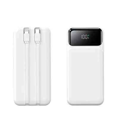 Powerbank 20000mAh mit Schnellladung, neue nationale 3C-Zertifizierung, große Kapazität, 22,5W, CEfcc, mit integriertem Kabel, mobile Stromversorgung