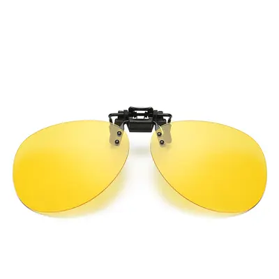 Delson HD PC Lens Clip-On Glasses Frame Sunglasses Clip-On Sunglasses Large Clip-On Night Vision Glasses - 4