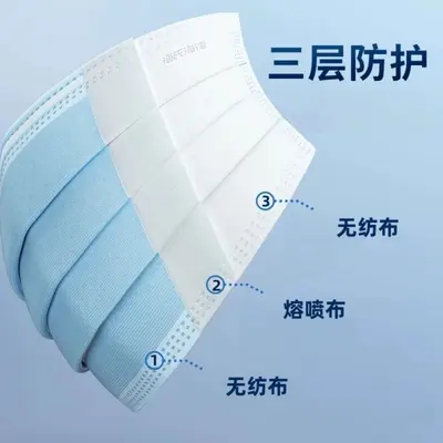 Haishi Haino Disposable Medical Surgical Mask, 3-Layer, Adult