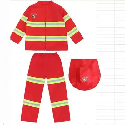 Children's Firefighter Costume, Role-Play Fire Brigade Training Set - 5