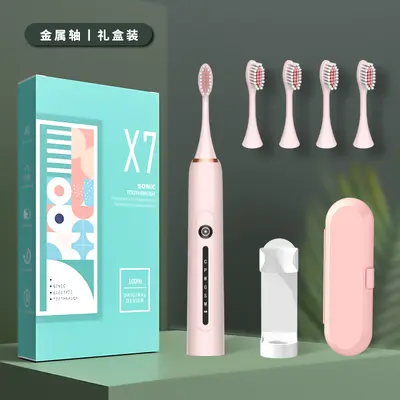 Smart Ultrasonic Electric Toothbrush, Rechargeable, Soft Bristle - 12