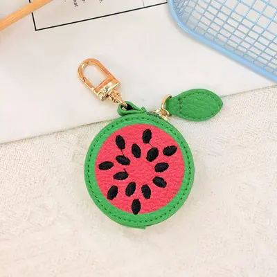 Cute Cartoon Mini Fruit Series Leather Coin Purse Hanging Accessory - 9